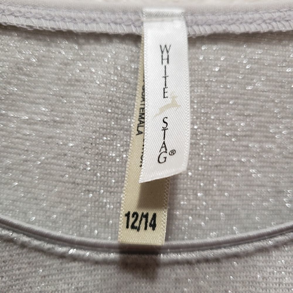 White stag pullover top, 12/14 - Picture 3 of 3
